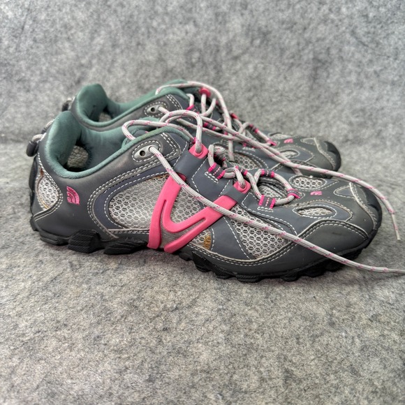 The North Face Shoes - The North Face AX4L Womens 9 Grey Pink Trail Running Hiking Shoes HydroTrak